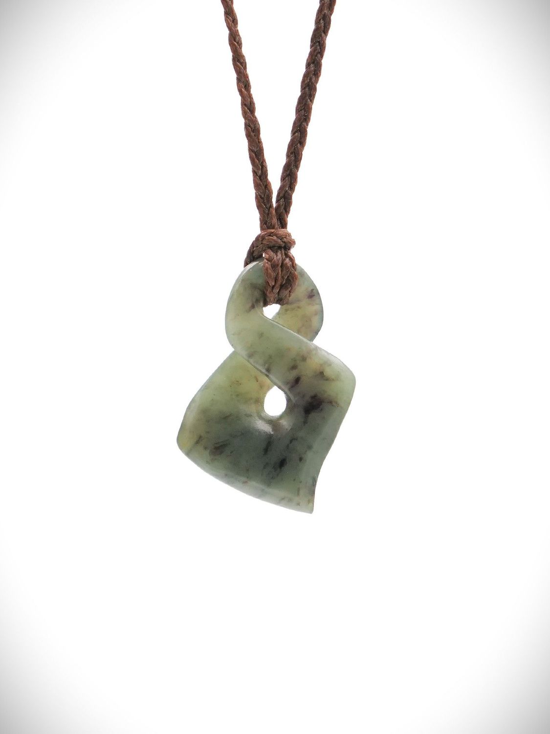 Moko Pounamu Single Pikorua (Twist) NZ Genuine Hapopo Greenstone - Hawera