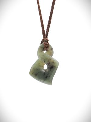 Moko Pounamu Single Pikorua (Twist) NZ Genuine Hapopo Greenstone - Hawera