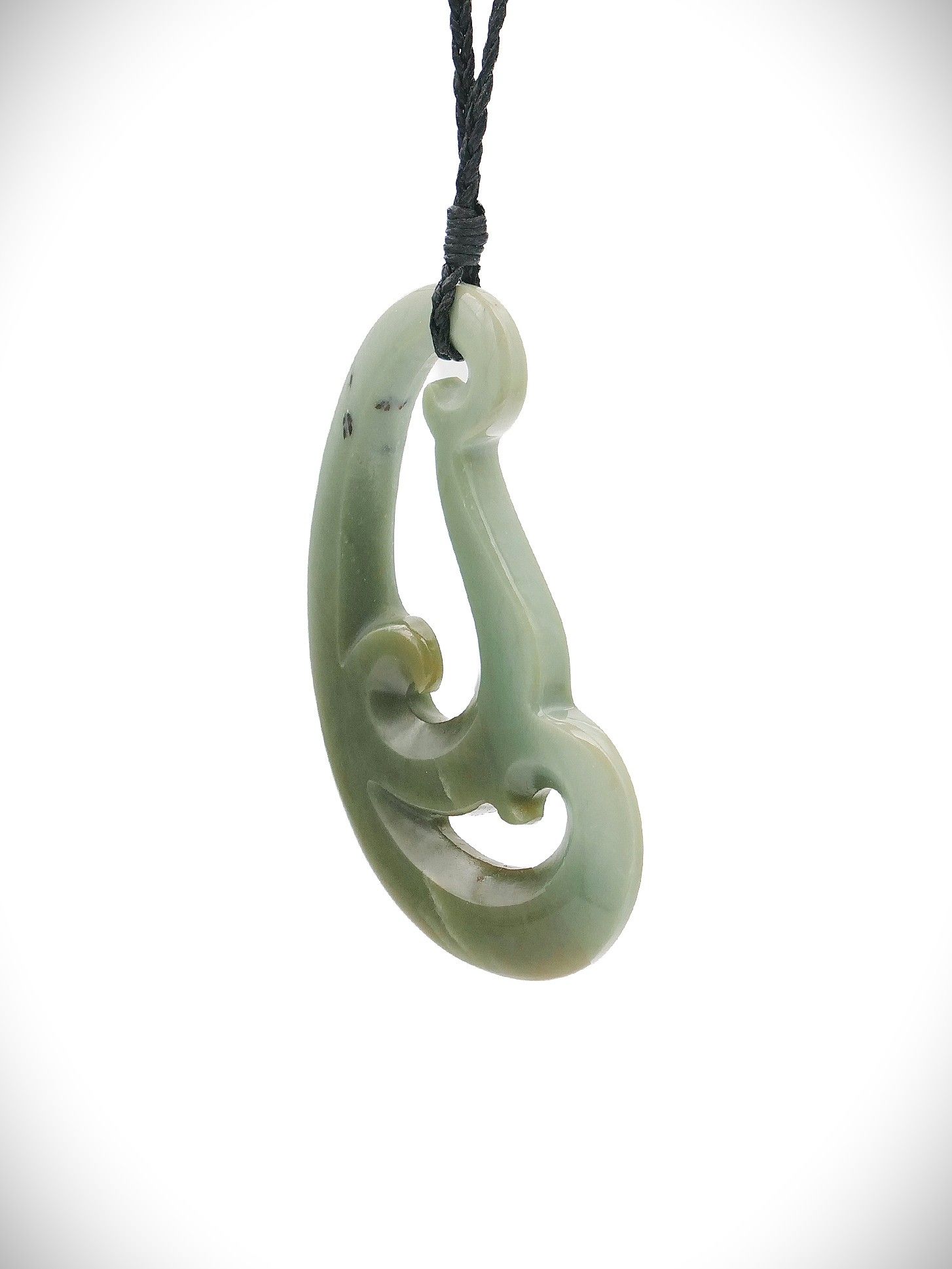 Moko Pounamu Contemporary Design NZ Genuine Inanga Greenstone - Hurunui