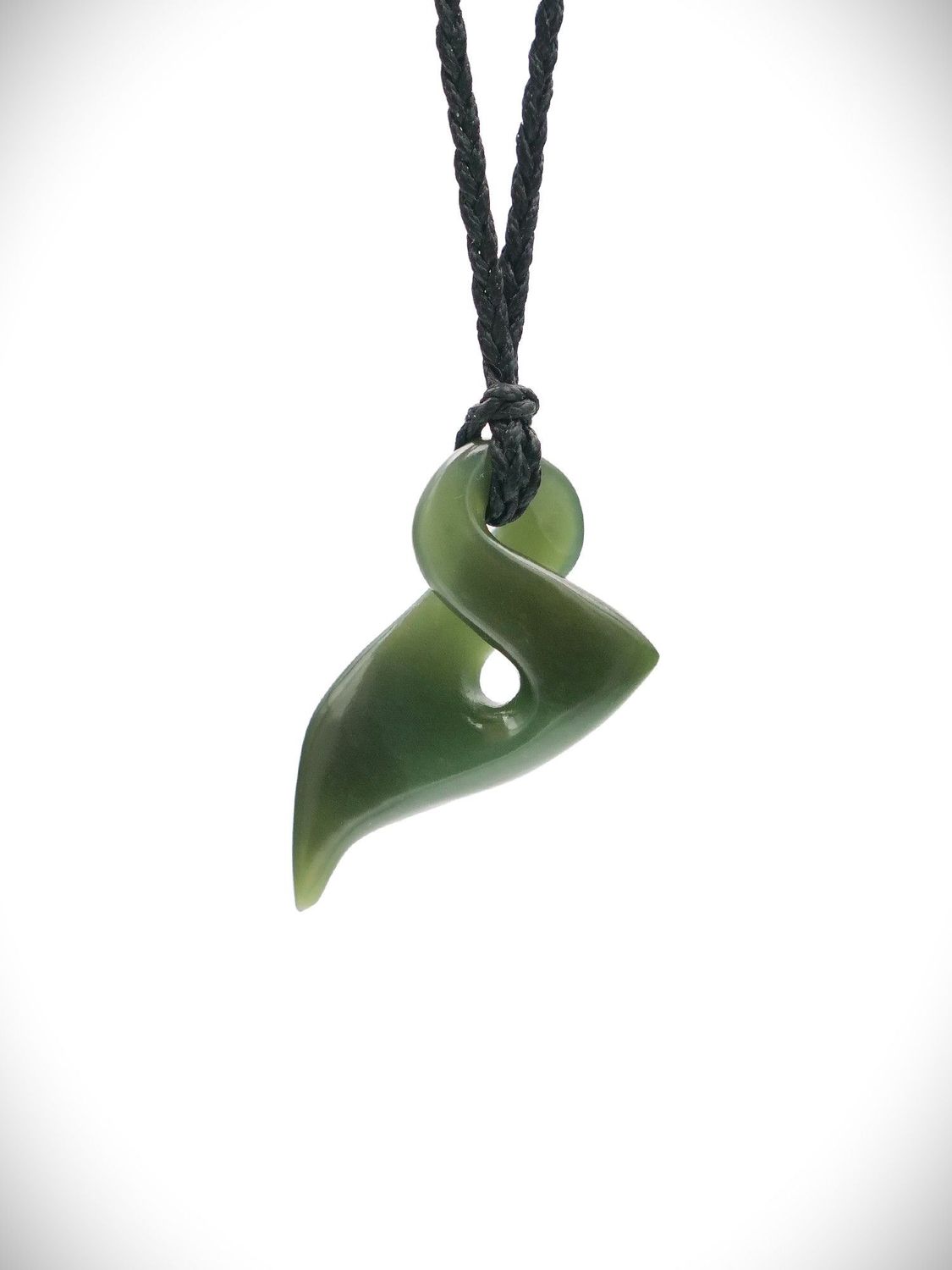 Moko Pounamu Single Pikorua (Twist) NZ Genuine Hapopo Greenstone - Okaiawa
