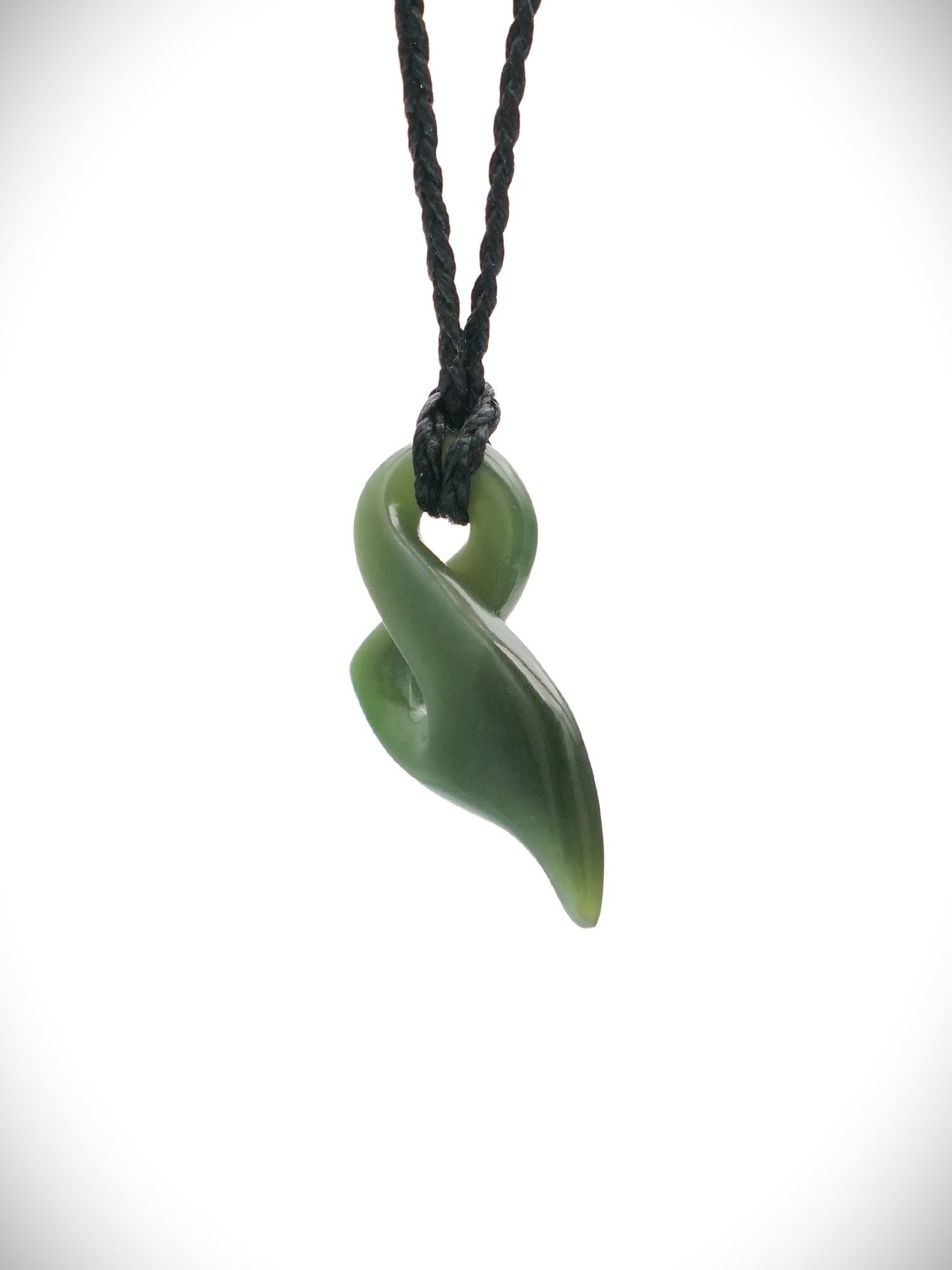 Moko Pounamu Single Pikorua (Twist) NZ Genuine Hapopo Greenstone - Okaiawa