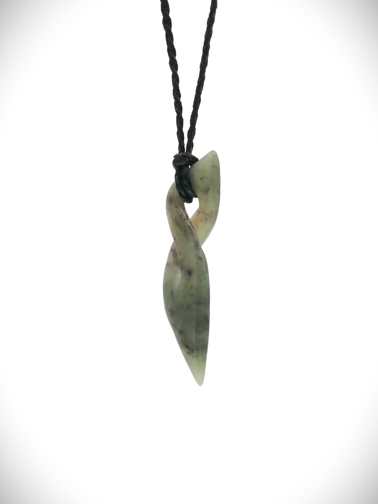 Moko Pounamu Single Pikorua (Twist) NZ Genuine Hapopo Greenstone - Matapu