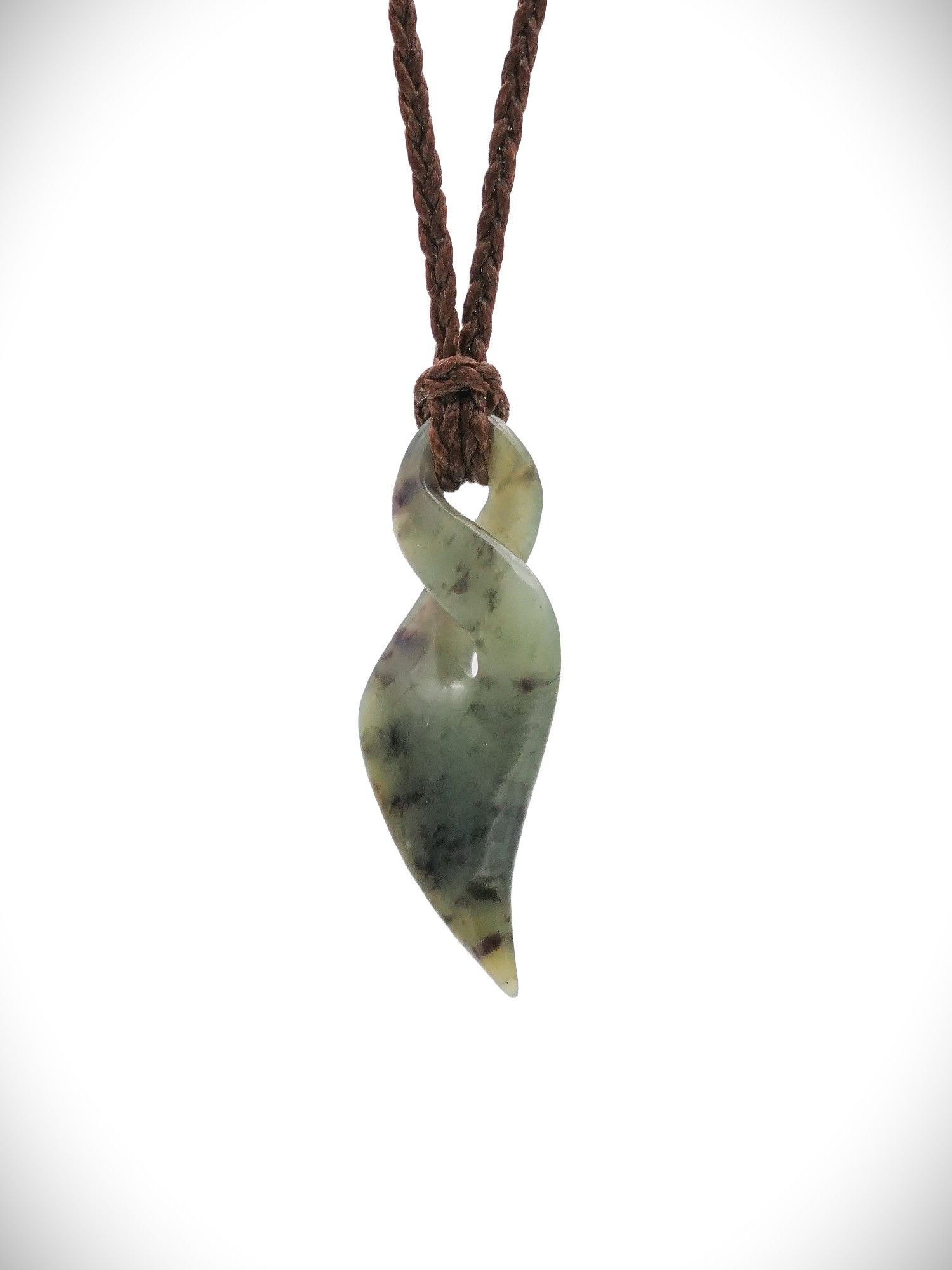 Moko Pounamu Single Pikorua (Twist) NZ Genuine Hapopo Greenstone - Kapuni