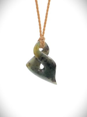 Moko Pounamu Single Pikorua (Twist) NZ Genuine Hapopo Greenstone - Mangatoki