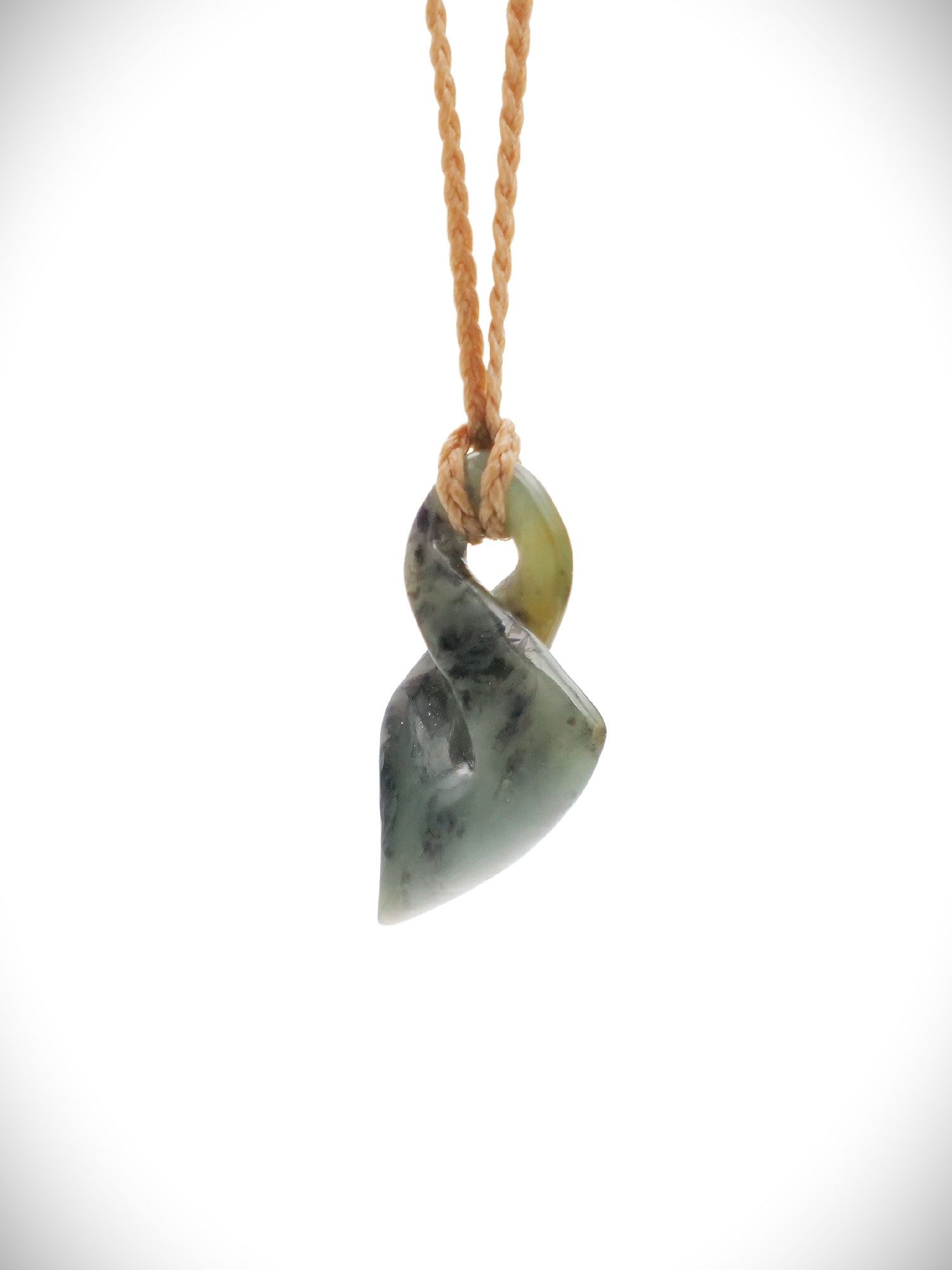Moko Pounamu Single Pikorua (Twist) NZ Genuine Hapopo Greenstone - Mangatoki