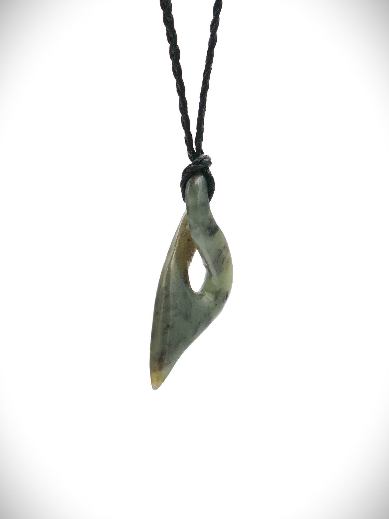 Moko Pounamu Single Pikorua (Twist) NZ Genuine Hapopo Greenstone - Mahoe