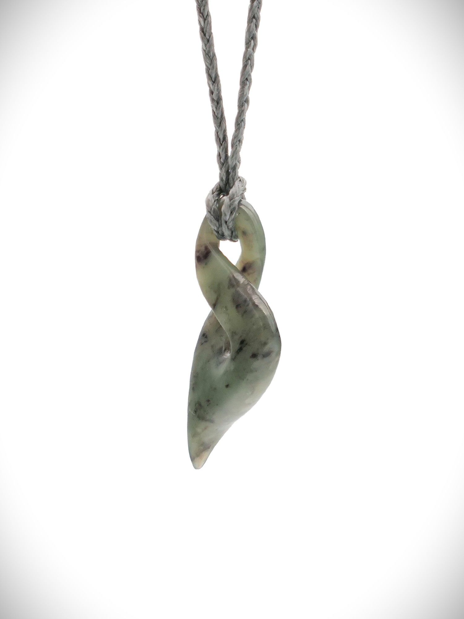 Moko Pounamu Single Pikorua (Twist) NZ Genuine Hapopo Greenstone - Auroa