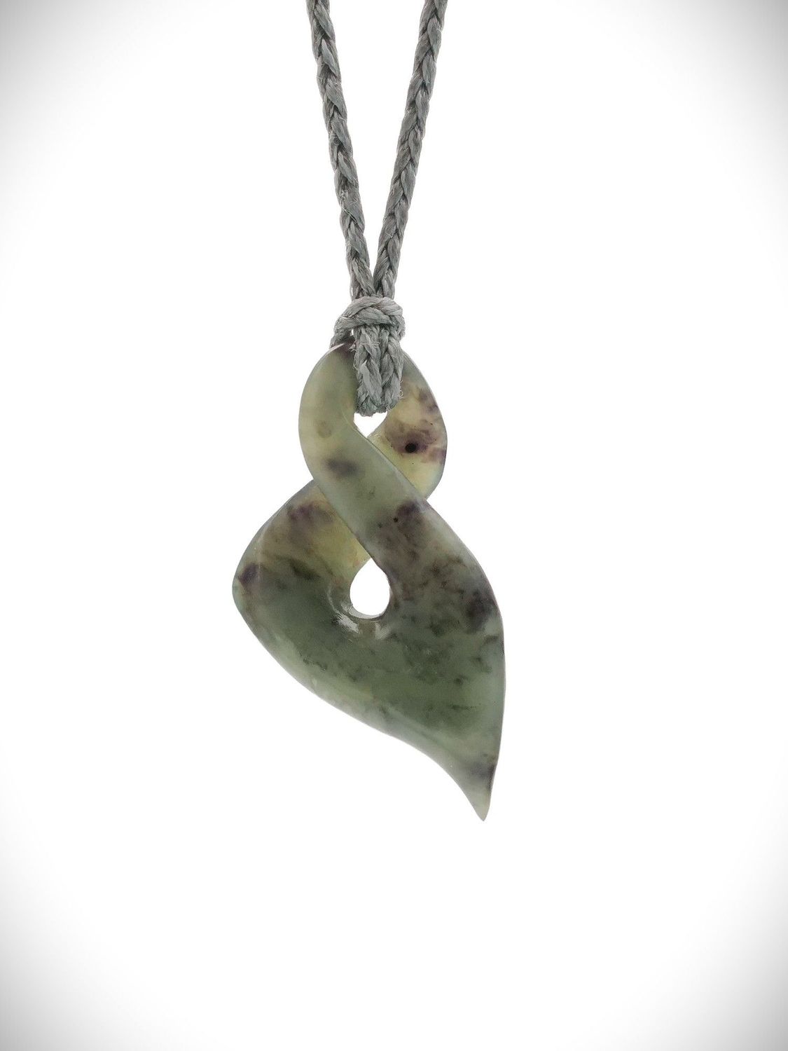 Moko Pounamu Single Pikorua (Twist) NZ Genuine Hapopo Greenstone - Auroa