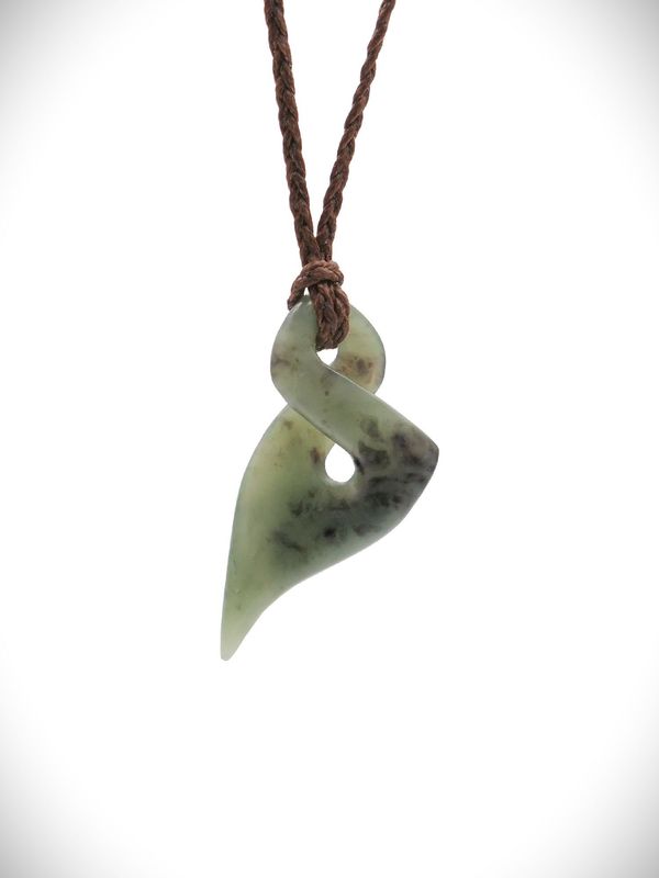 Moko Pounamu Single Pikorua (Twist) NZ Genuine Hapopo Greenstone - Tokaora