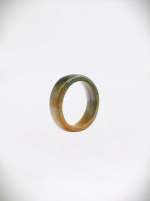 Moko Pounamu Flat Band Ring Genuine NZ Raukaraka Greenstone - Ika