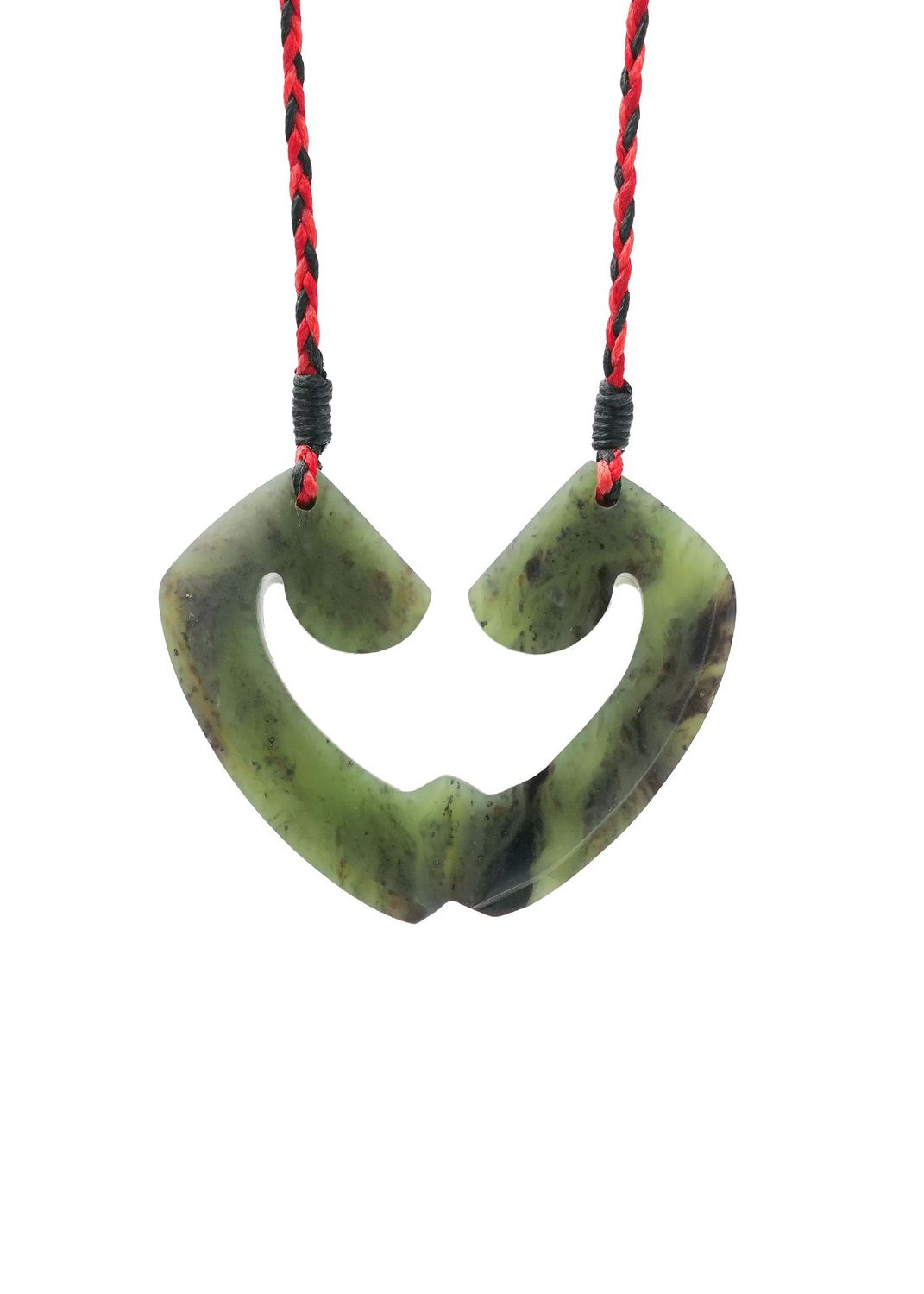 Moko Pounamu and Crusade with Heart Kouma (Breastplate) Genuine NZ Hapopo Greenstone #43