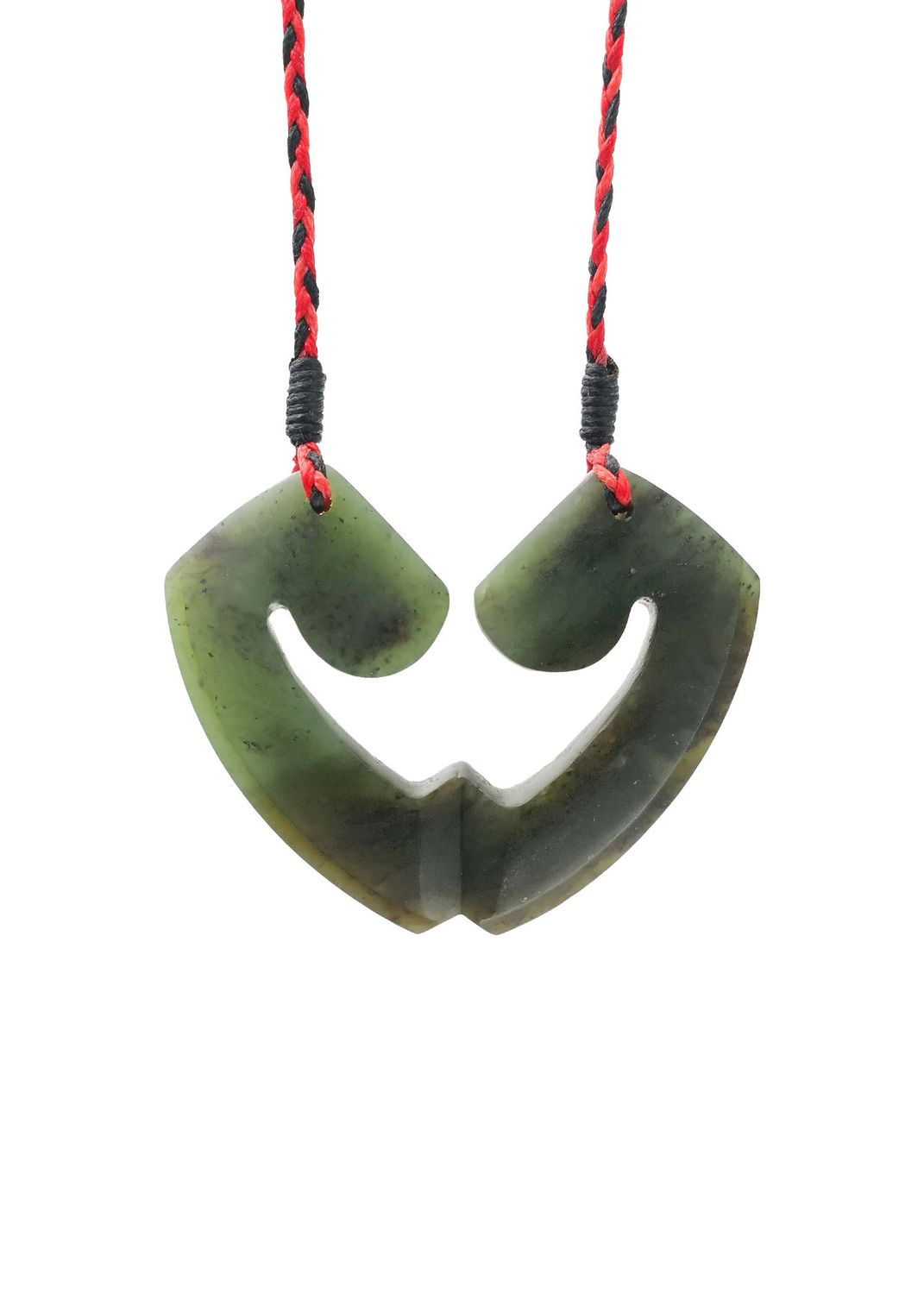 Moko Pounamu and Crusade with Heart Kouma (Breastplate) Genuine NZ Hapopo Greenstone #44