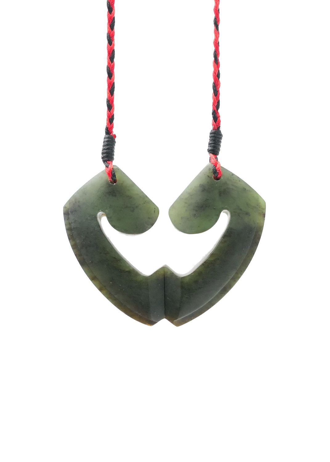 Moko Pounamu and Crusade with Heart Kouma (Breastplate) Genuine NZ Hapopo Greenstone #45