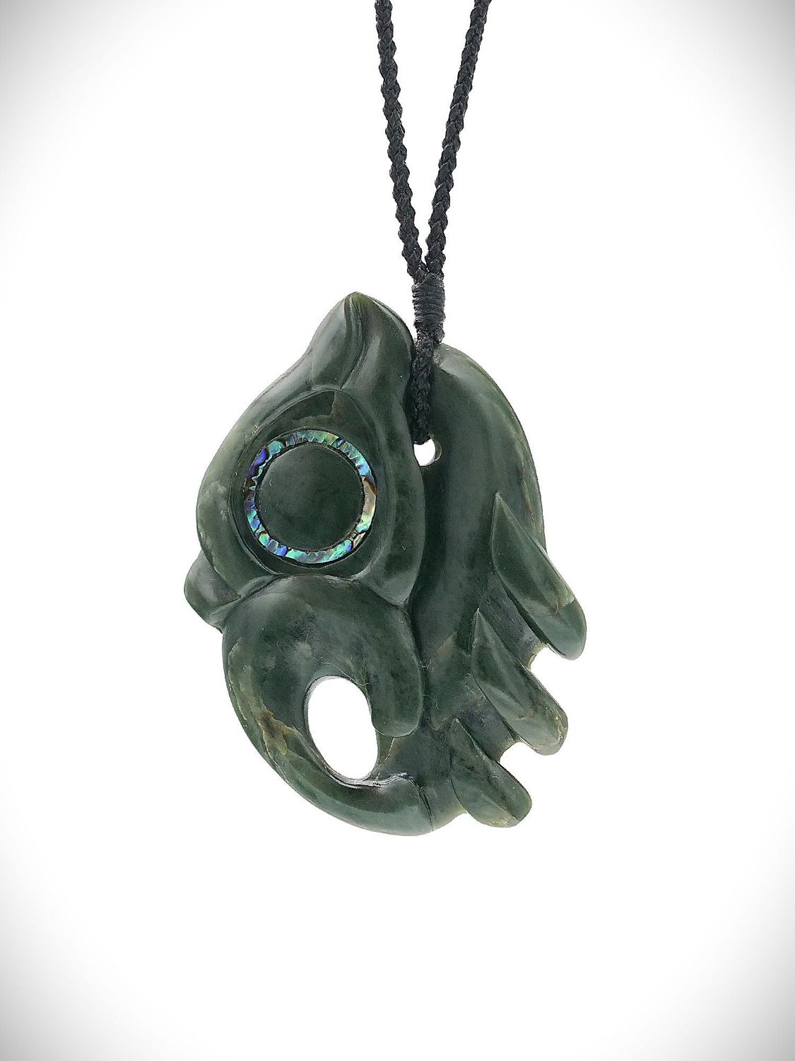 Moko Pounamu Manaia Genuine NZ Inanga Greenstone -Marama
