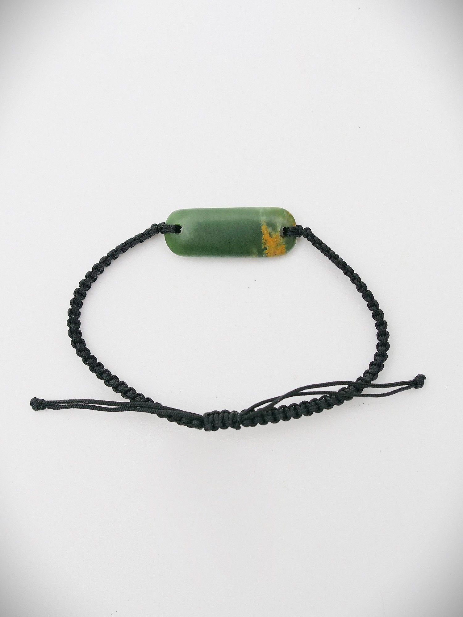 Moko Pounamu Adjustable Bracelet NZ Genuine Marsden Flower Greenstone 19475