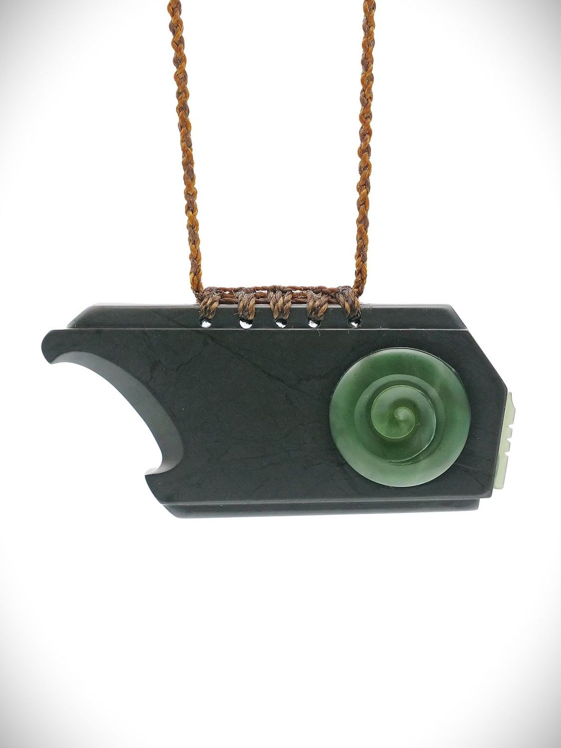 Moko Pounamu Contemporary Design NZ Genuine Pakohe (Argillite) Kahurangi Greenstone - Makarau