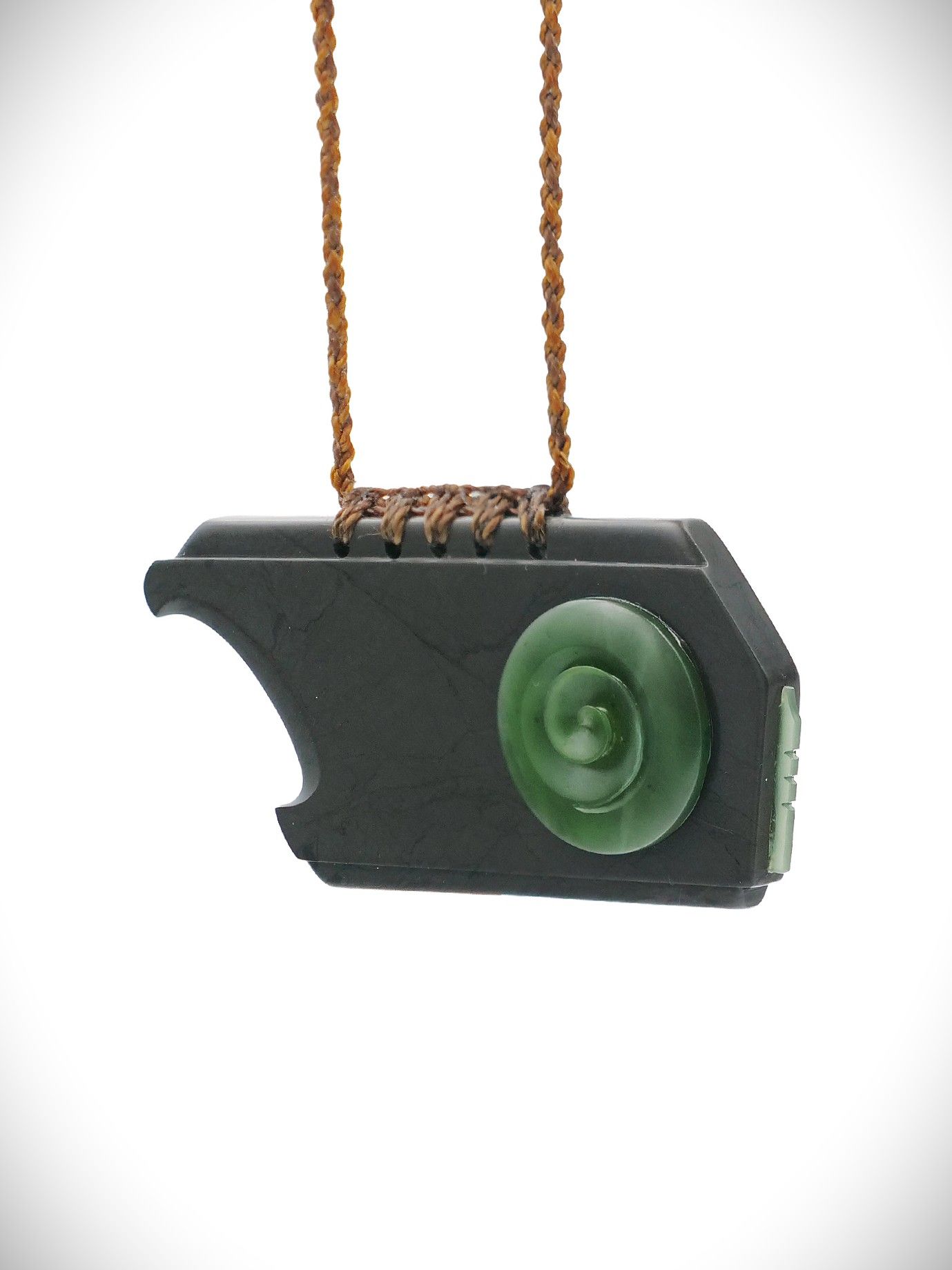 Moko Pounamu Contemporary Design NZ Genuine Pakohe (Argillite) Kahurangi Greenstone - Makarau