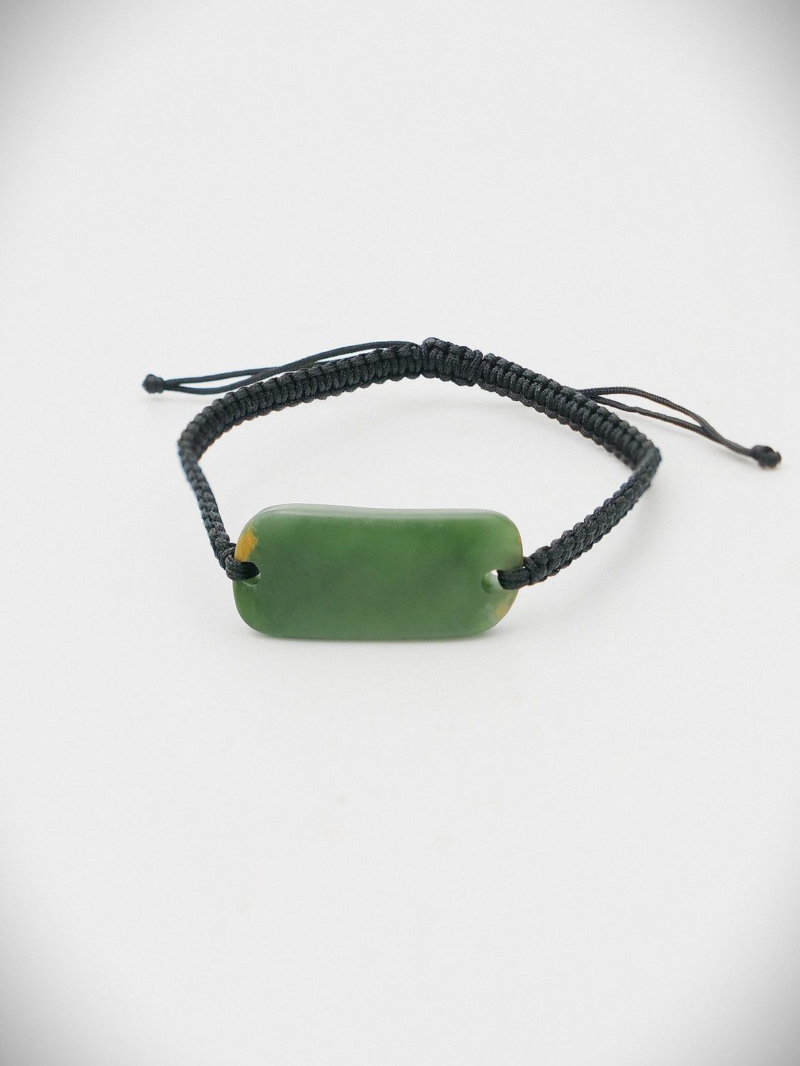 Moko Pounamu Adjustable Bracelet NZ Genuine Marsden Flower Greenstone 19473