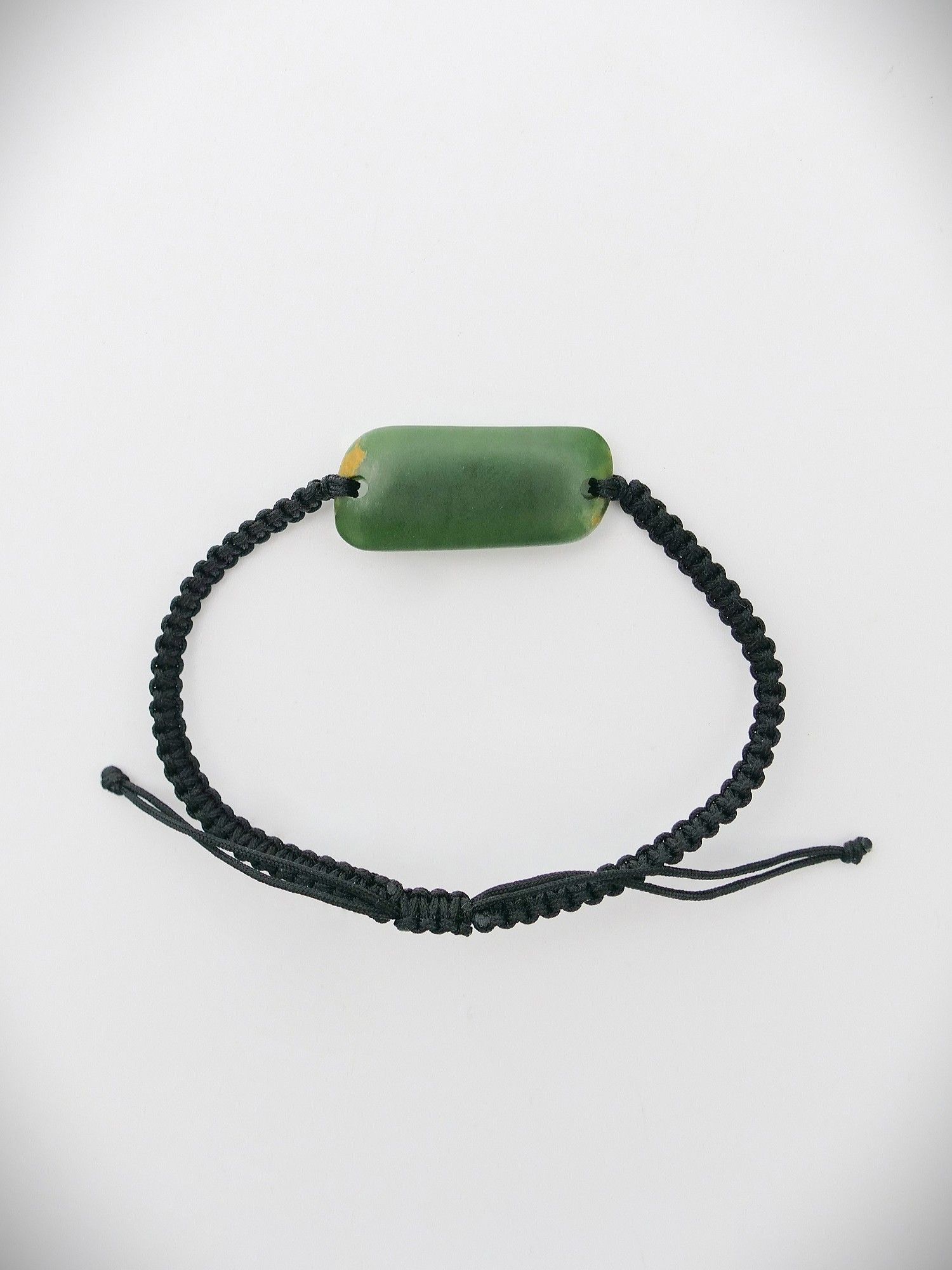 Moko Pounamu Adjustable Bracelet NZ Genuine Marsden Flower Greenstone 19473