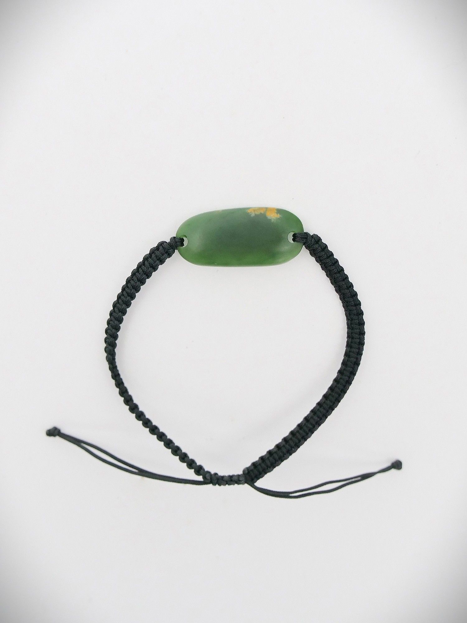 Moko Pounamu Adjustable Bracelet NZ Genuine Marsden Flower Greenstone 19474