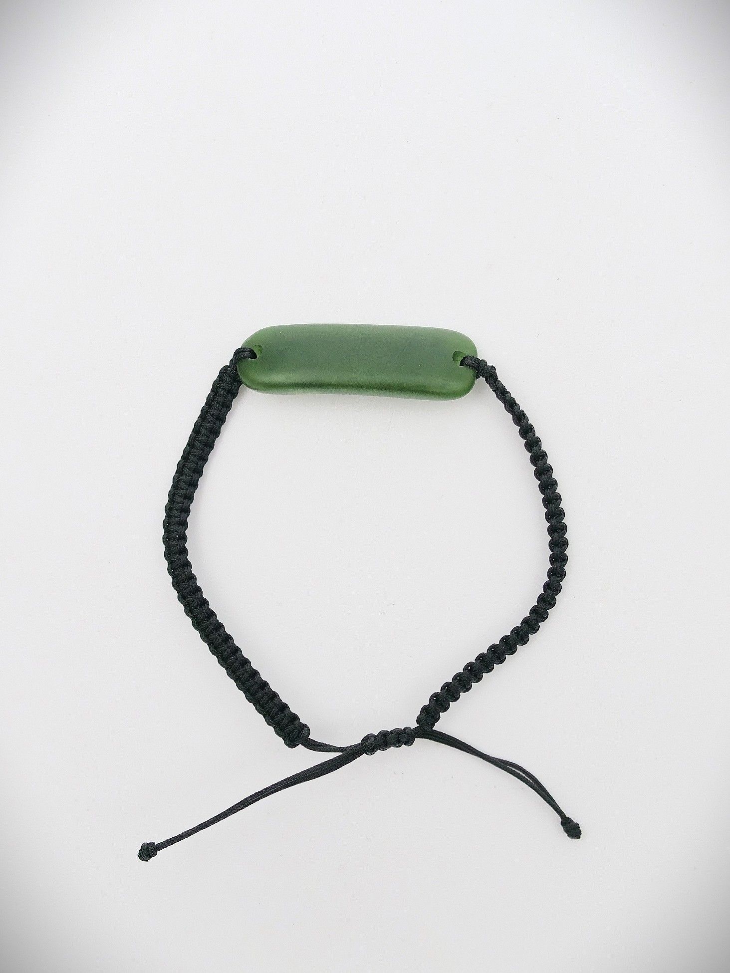 Moko Pounamu Adjustable Bracelet NZ Genuine Kahurangi Greenstone 19476