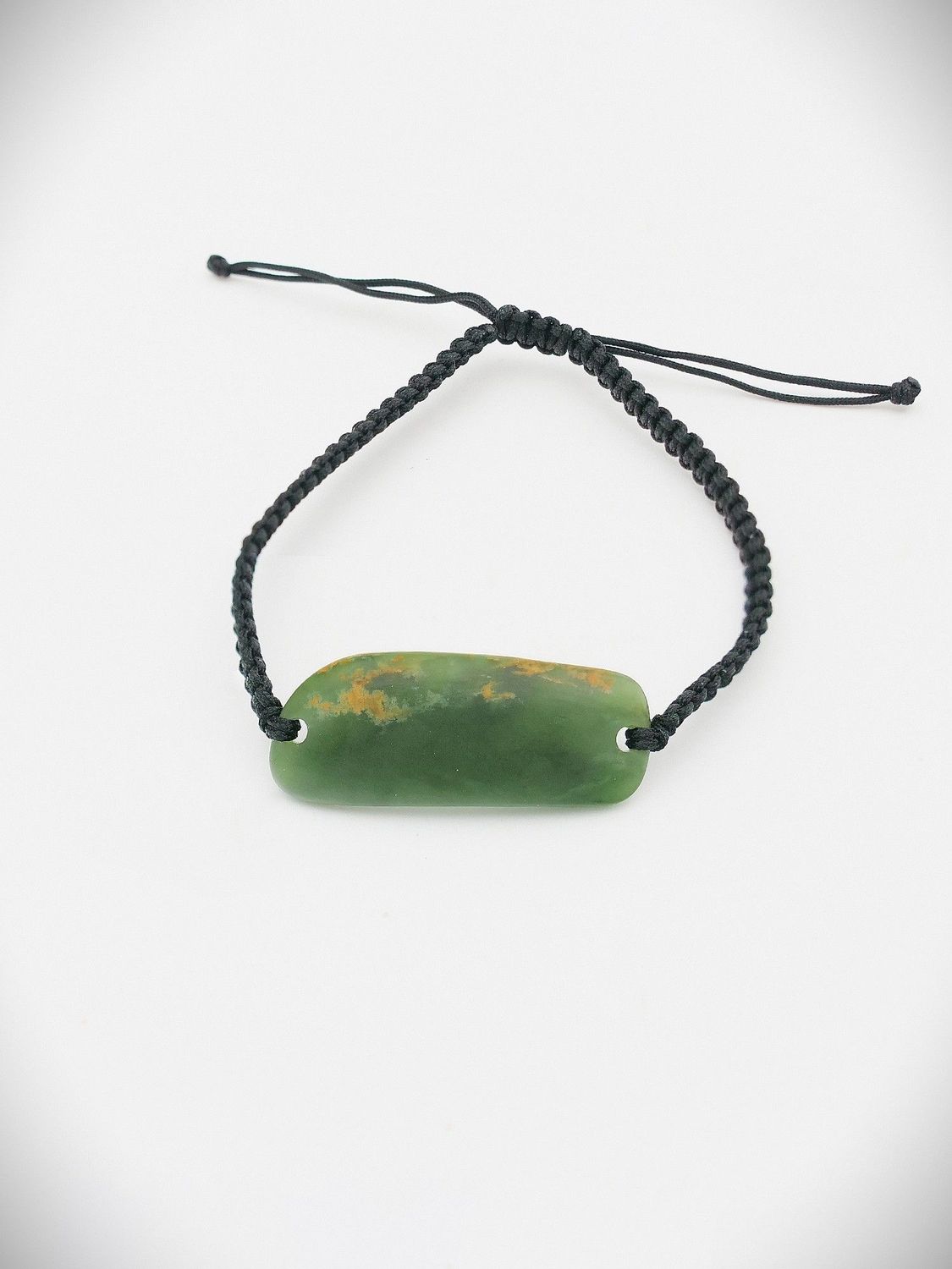 Moko Pounamu Adjustable Bracelet NZ Genuine Marsden Flower Greenstone 19477