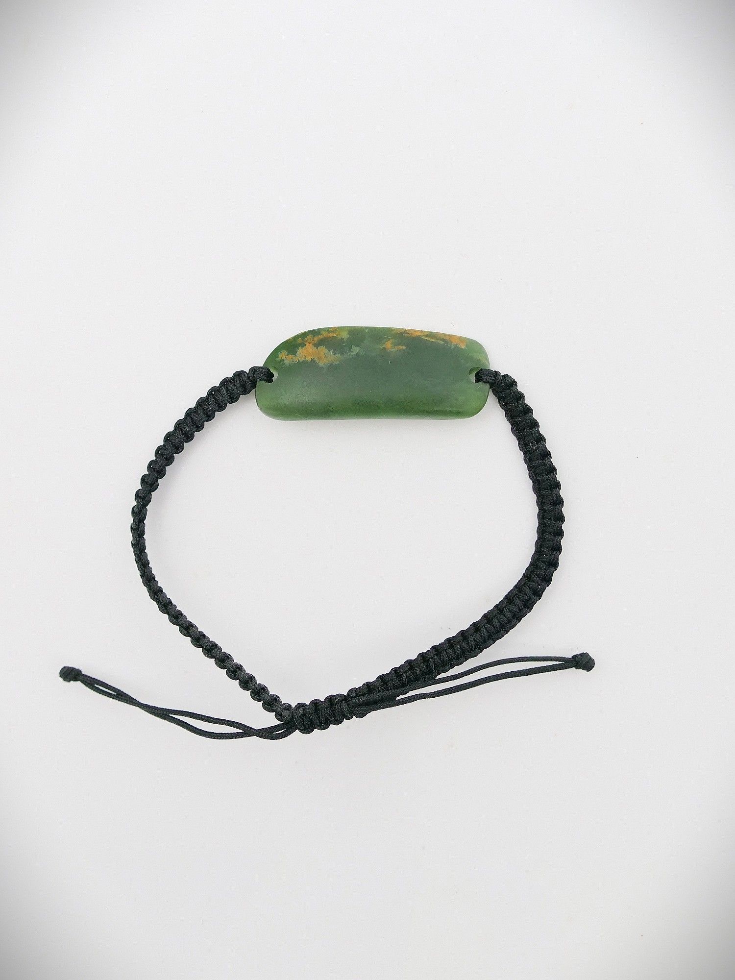Moko Pounamu Adjustable Bracelet NZ Genuine Marsden Flower Greenstone 19477