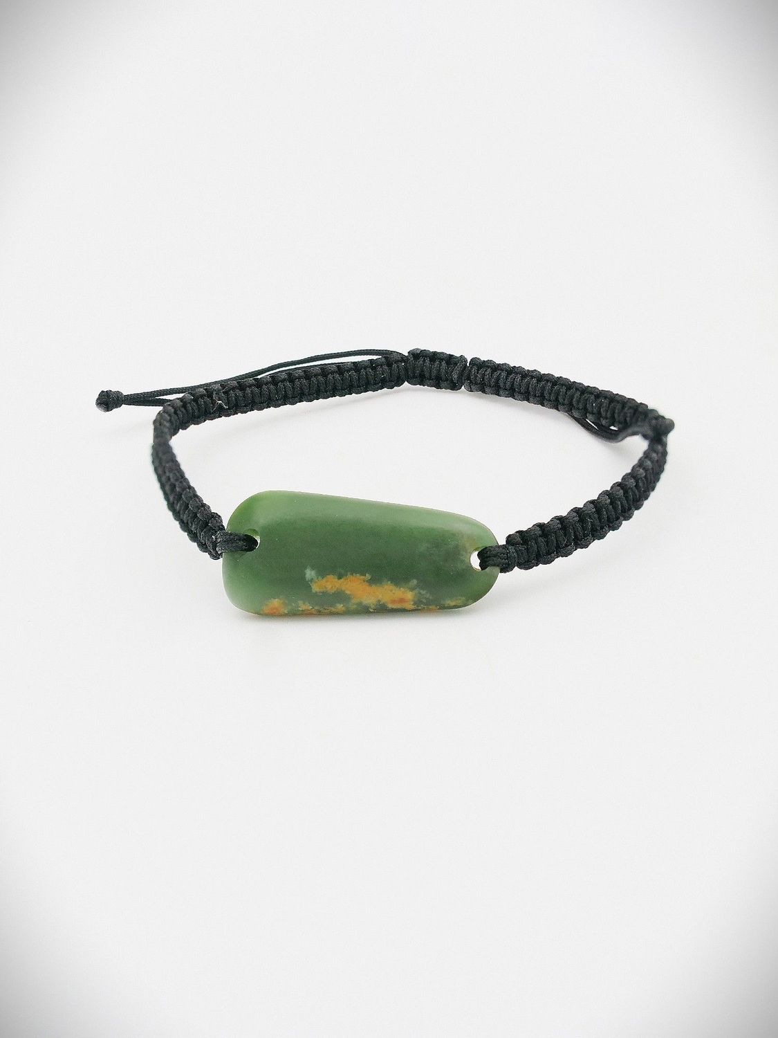 Moko Pounamu Adjustable Bracelet NZ Genuine Marsden Flower Greenstone 19478 Moko Pounamu Adjustable Bracelet NZ Genuine Marsden Flower Greenstone 19478