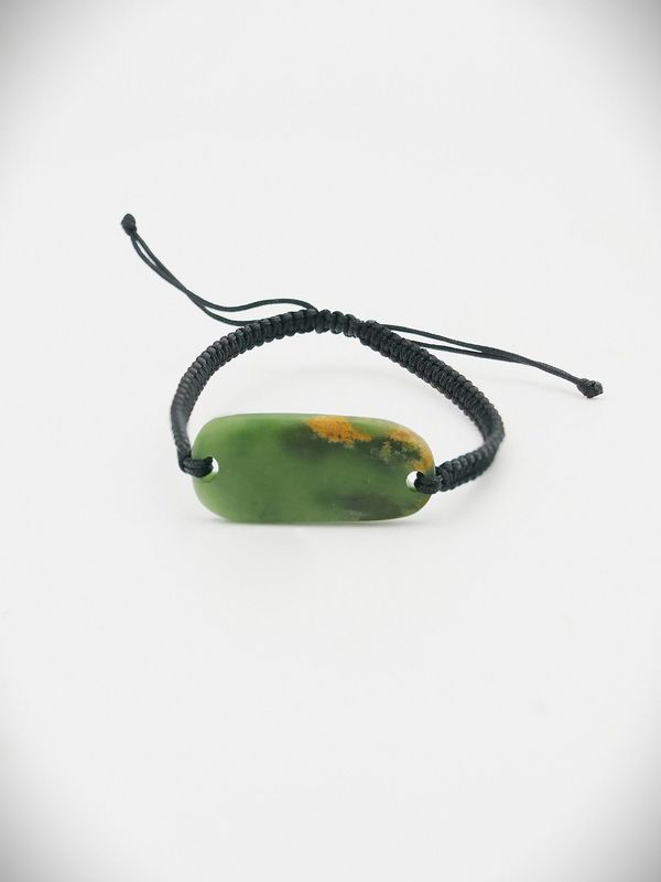 Moko Pounamu Adjustable Bracelet NZ Genuine Marsden Flower Greenstone 19479 Moko Pounamu Adjustable Bracelet NZ Genuine Marsden Flower Greenstone 19479