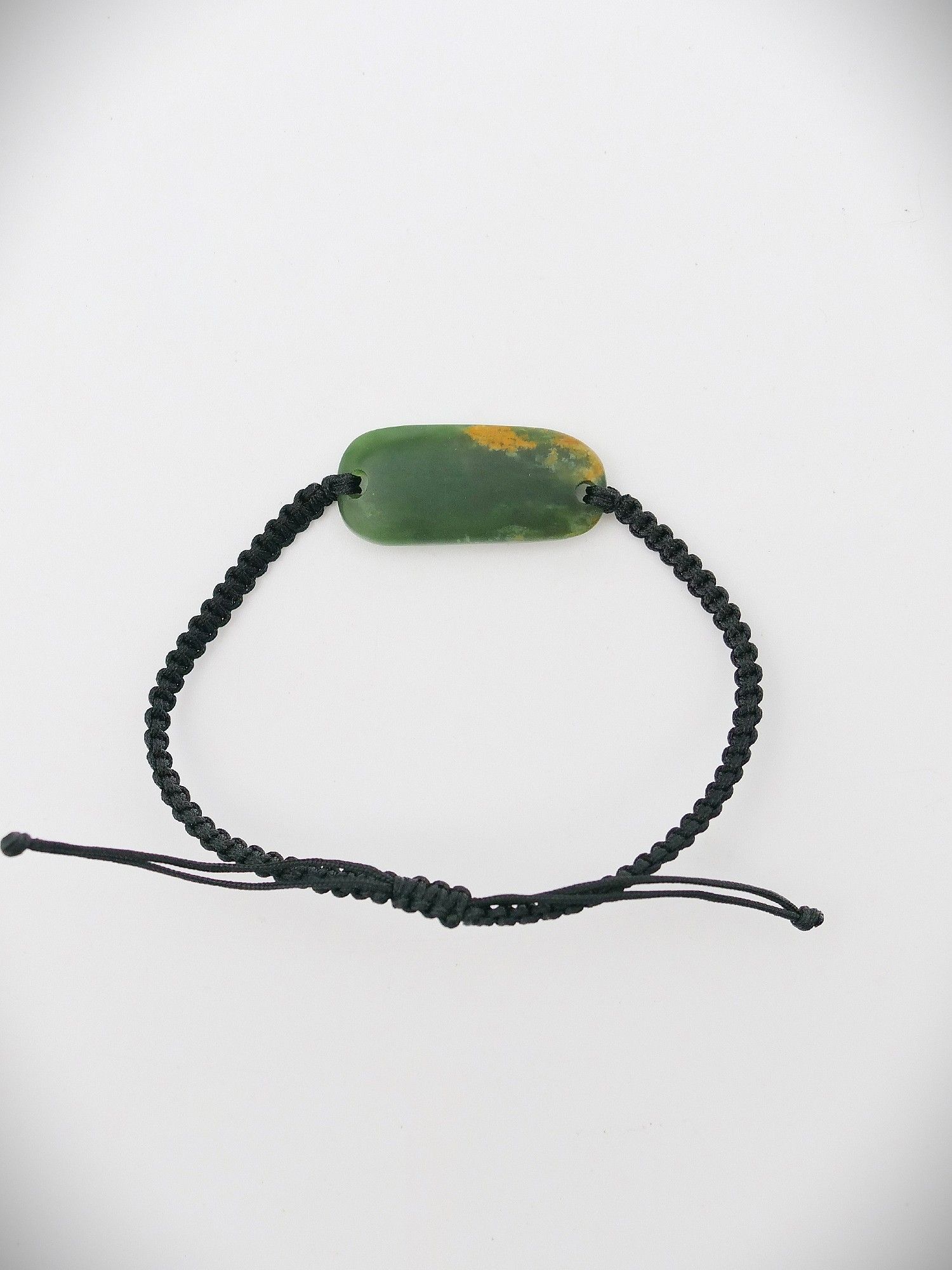 Moko Pounamu Adjustable Bracelet NZ Genuine Marsden Flower Greenstone 19479
