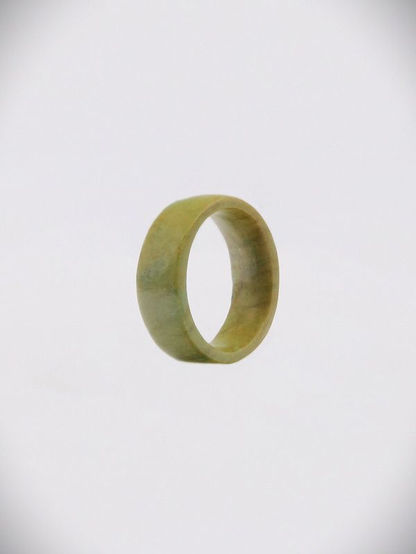 Moko Pounamu Flat Band Ring Genuine NZ Raukaraka Greenstone - Ahuroa