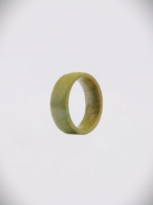 Moko Pounamu Flat Band Ring Genuine NZ Raukaraka Greenstone - Ahuroa