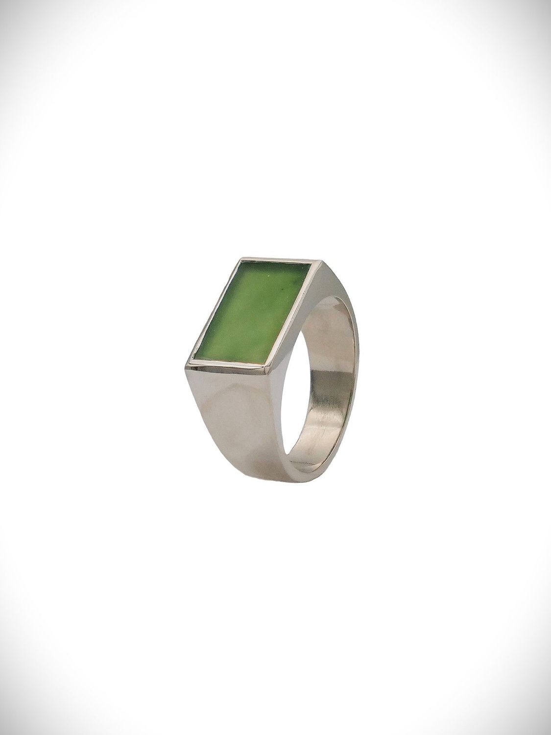 Moko Pounamu Kahurangi Pounamu & Sterling Silver Ring