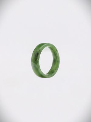 Moko Pounamu Flat Band Ring Genuine NZ Kahurangi Greenstone - Pakiri Moko Pounamu Flat Band Ring Genuine NZ Kahurangi Greenstone - Pakiri