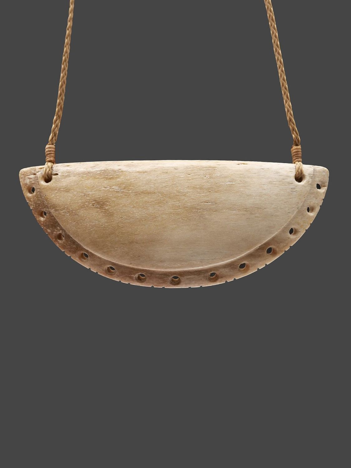 Moko Pounamu,  Kouma Breastplate Whale Bone Carving - Matakana