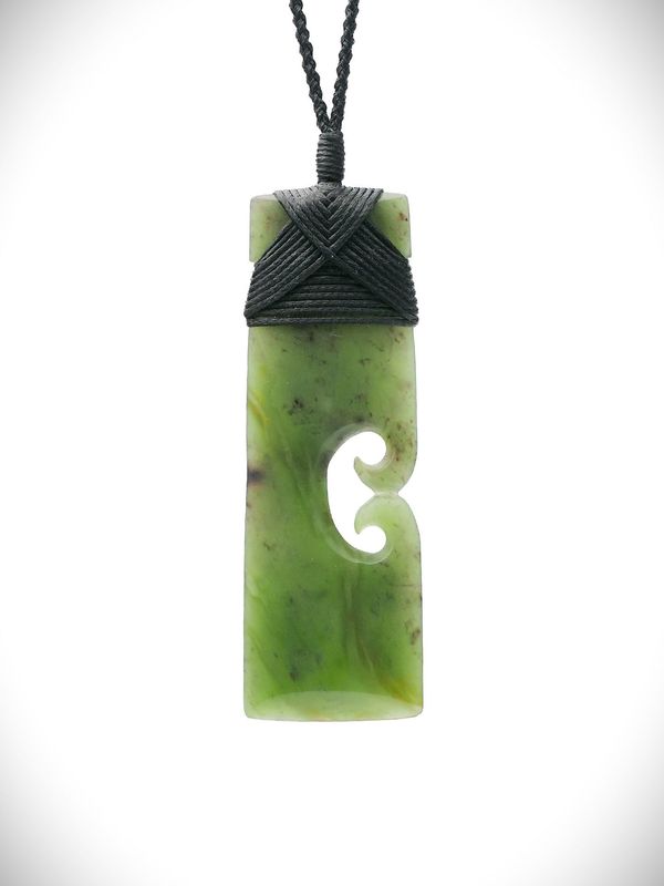 Moko Pounamu Toki NZ Genuine Hapopo Greenstone - Motiti