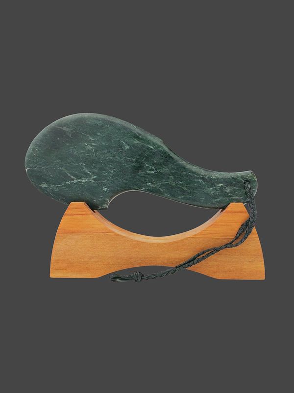 Moko Pounamu Wahaika Sculpture NZ Genuine Tangiwai Greenstone - Motunui