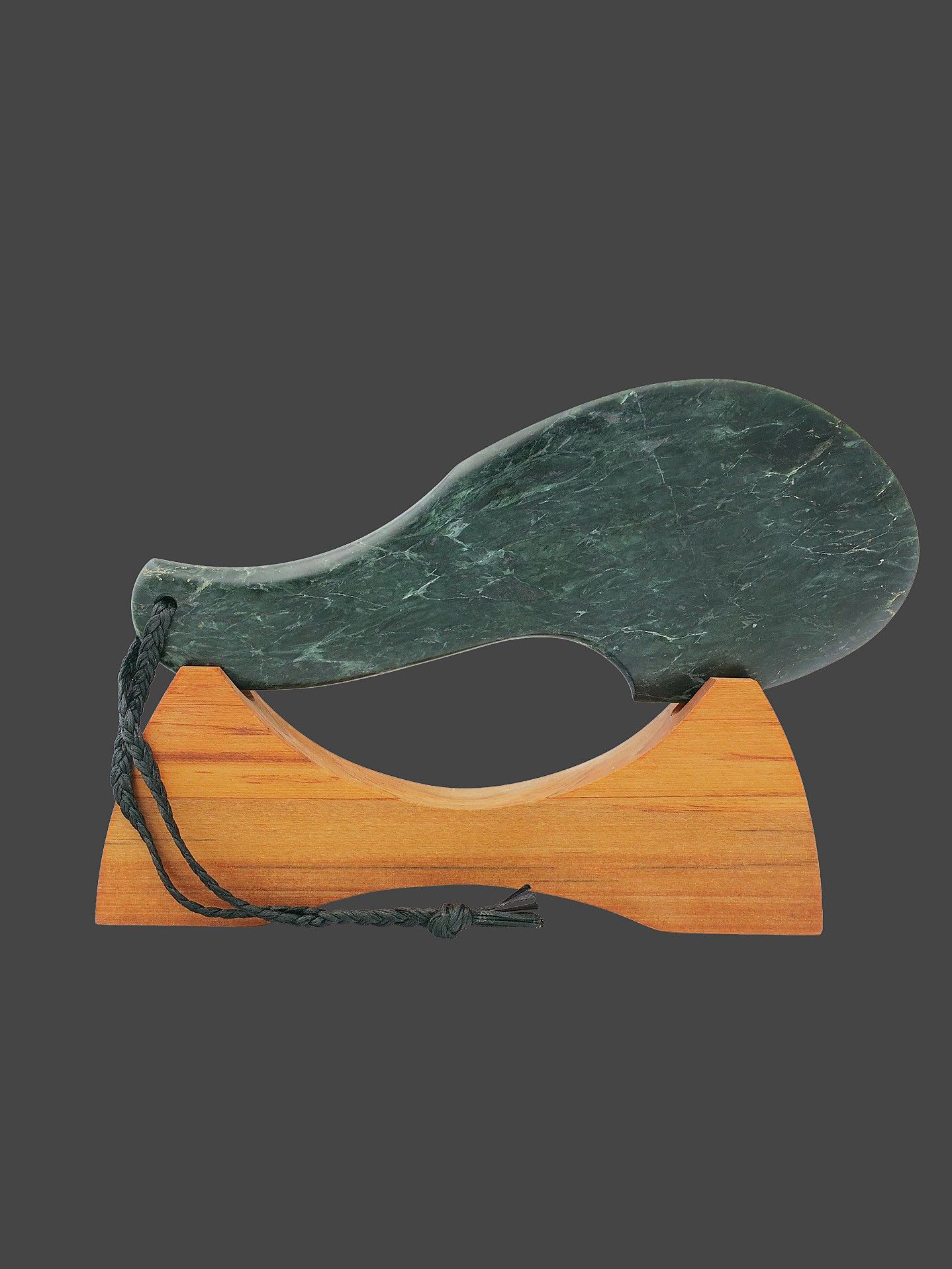 Moko Pounamu Wahaika Sculpture NZ Genuine Tangiwai Greenstone - Motunui