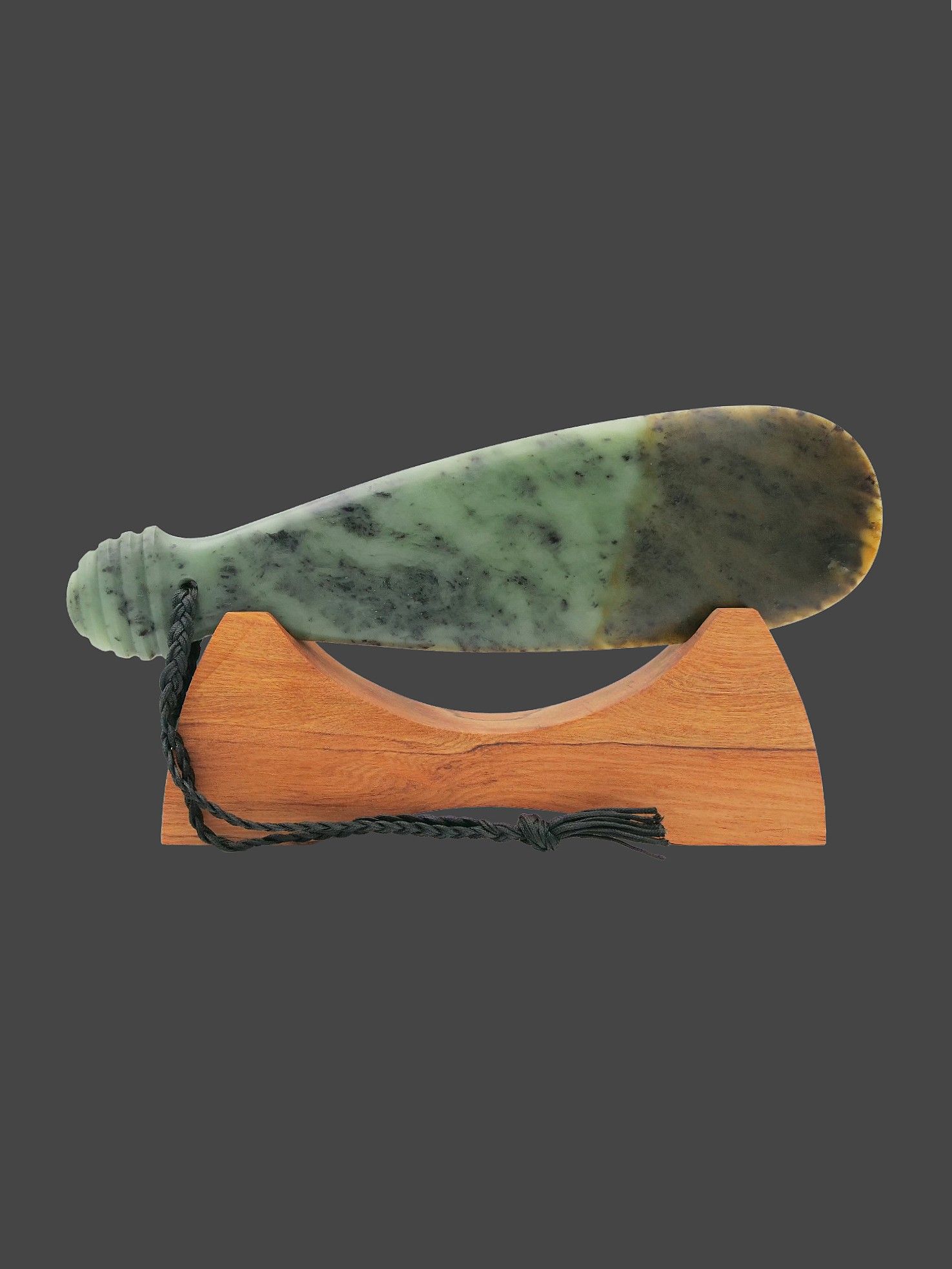 Moko Pounamu Mere NZ Genuine Hapopo Pounamu - Maungaturoto