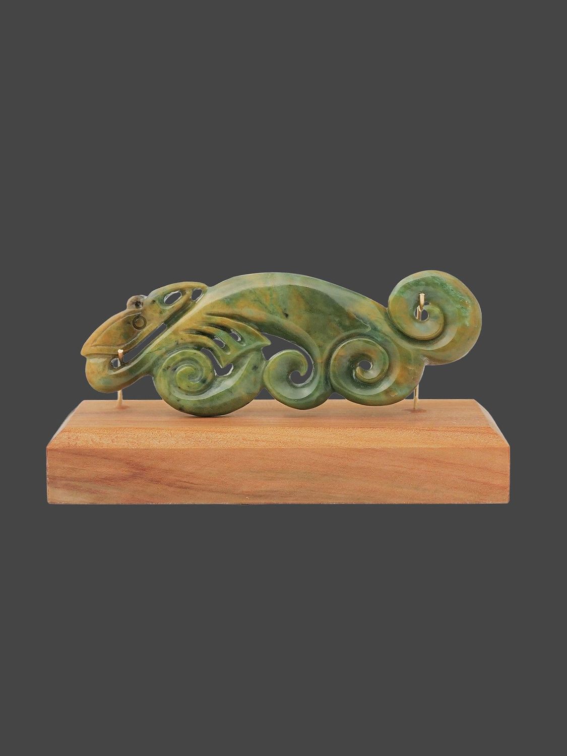 Moko Pounamu Manaia NZ Genuine Raukaraka Greenstone - Kekerengu