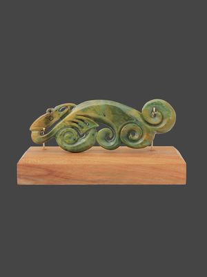 Moko Pounamu Manaia NZ Genuine Raukaraka Greenstone - Kekerengu