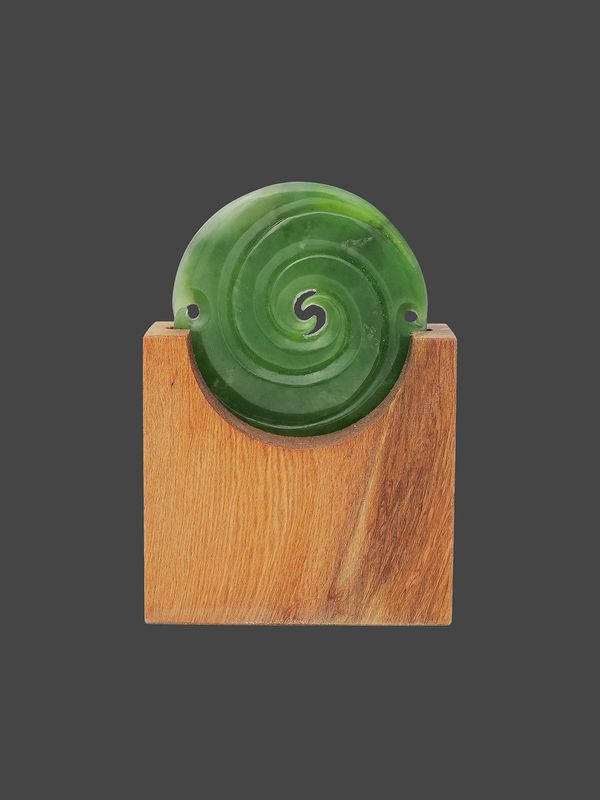 Moko Pounamu Koru NZ Genuine Kahurangi Greenstone - Ngunguru