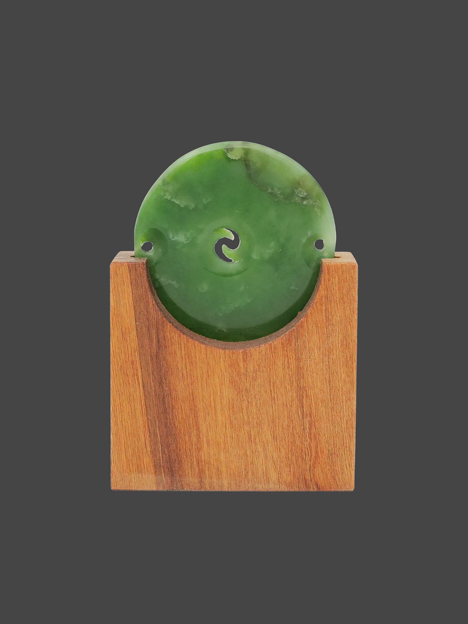 Moko Pounamu Koru NZ Genuine Kahurangi Greenstone - Ngunguru