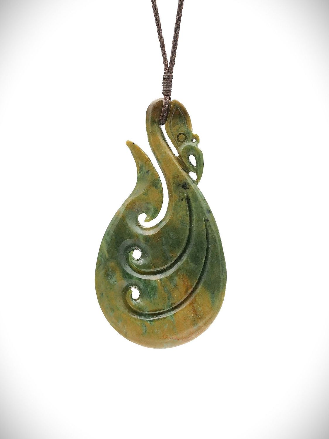 Moko Pounamu Manaia NZ Genuine Raukaraka Greenstone - Whangatoetoe