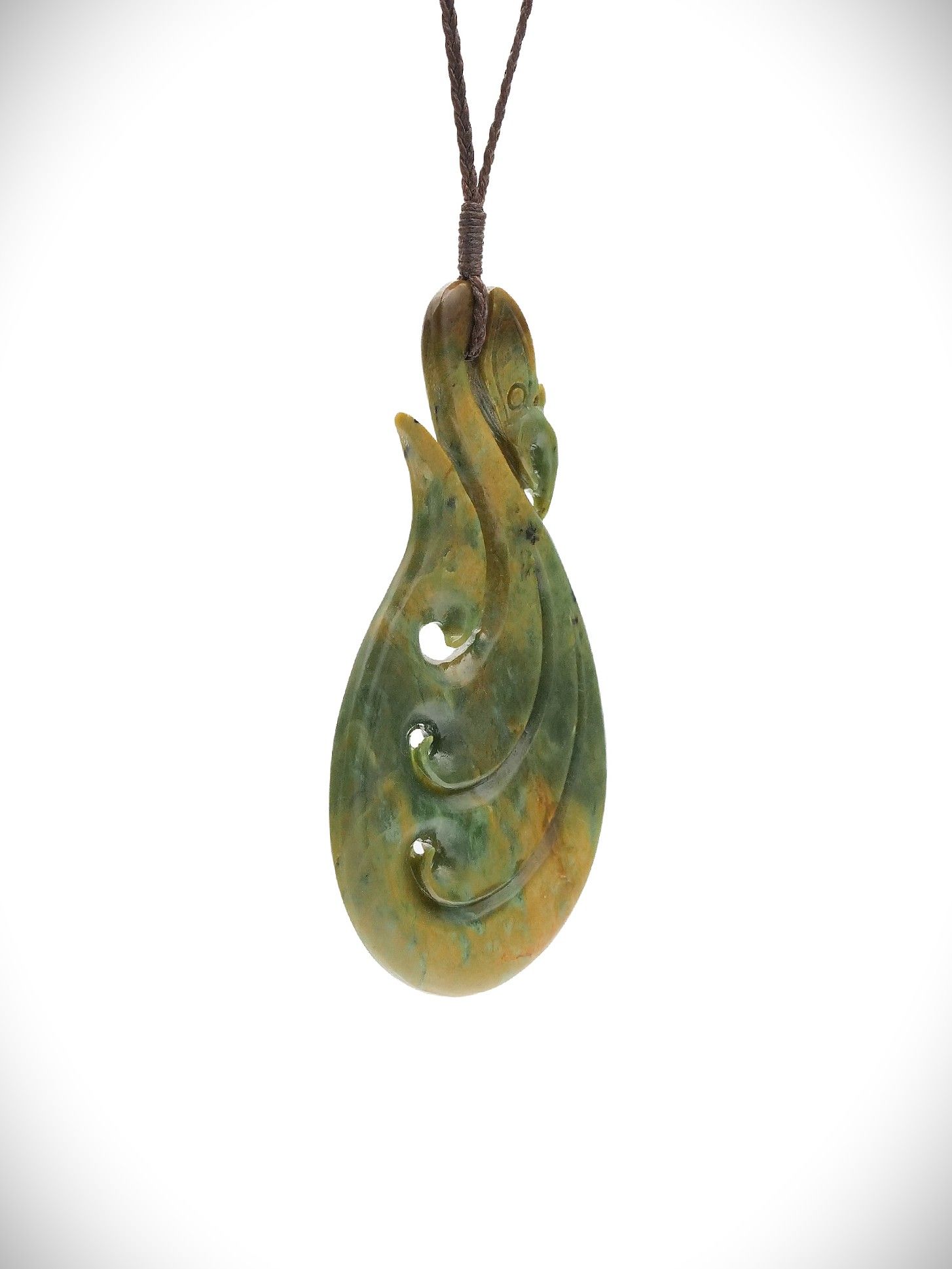 Moko Pounamu Manaia NZ Genuine Raukaraka Greenstone - Whangatoetoe