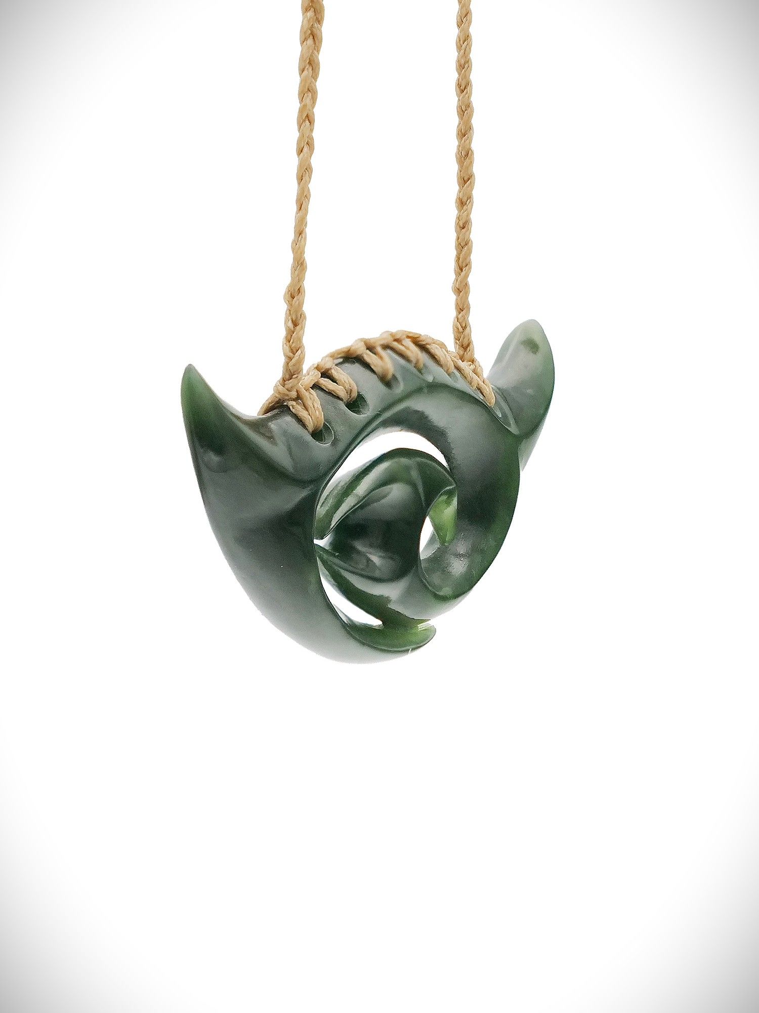 Moko Pounamu Kouma (Breastplate) Genuine NZ Kawakawa Greenstone - Ararua