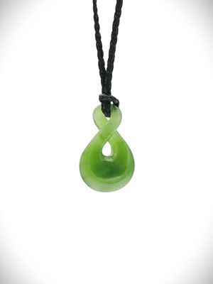 Moko Pounamu Pikorua (Twist) NZ Genuine Kahurangi Greenstone - Aranga