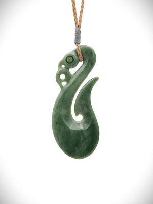 Moko Pounamu Manaia Genuine NZ Auhunga Greenstone - Kaipupu