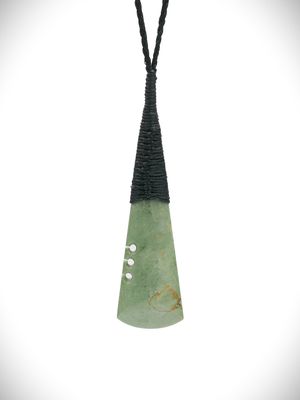 Moko Pounamu Toki NZ Genuine Auhunga Greenstone - Parua
