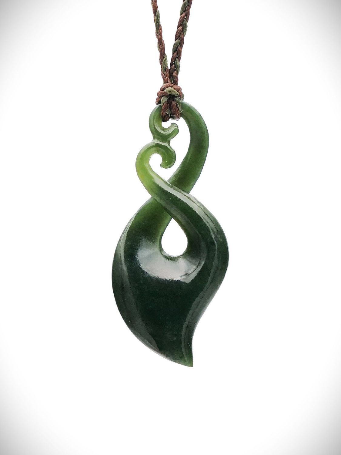 Moko Pounamu Pikorua (Twist) NZ Genuine Kawakawa Greenstone - Hikurangi Moko Pounamu Pikorua (Twist) NZ Genuine Kawakawa Greenstone - Hikurangi